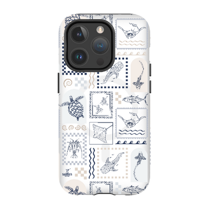 iPhone MagSafe Tough Phone Case - Arches Print Beige