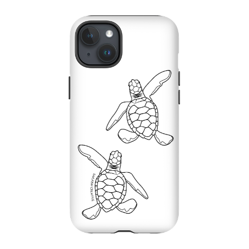 iPhone Tough Phone Case - Turtle Hatchlings Outline - Sailfish Creative