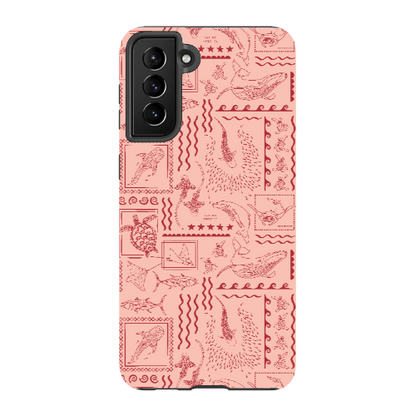 Samsung Tough Case - Busy Print Coral