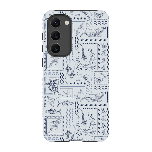 Samsung Tough Case - Busy Print Overcast Blue