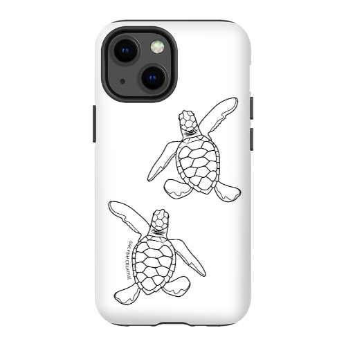 iPhone Tough Phone Case - Turtle Hatchlings Outline - Sailfish Creative