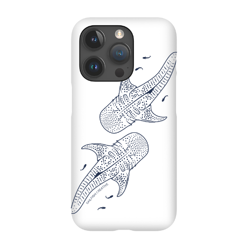 iPhone Snap Phone Case - Whale Sharks Outline - Sailfish Creative