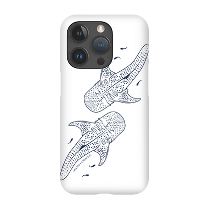iPhone Snap Phone Case - Whale Sharks Outline - Sailfish Creative