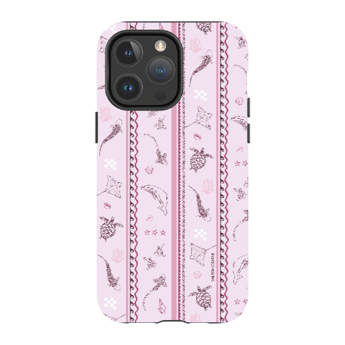iPhone MagSafe Tough Phone Case - Candy Stripes Orchid