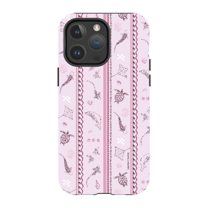 iPhone MagSafe Tough Phone Case - Candy Stripes Orchid