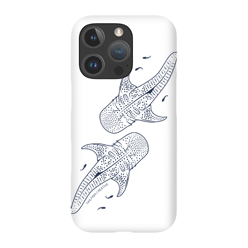 iPhone Snap Phone Case - Whale Sharks Outline - Sailfish Creative