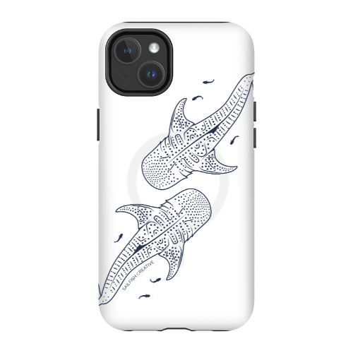 iPhone MagSafe Tough Case - Whale Sharks Outline - Sailfish Creative