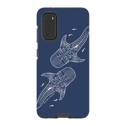 Samsung Tough Case - Whale Sharks Outline Navy - Sailfish Creative