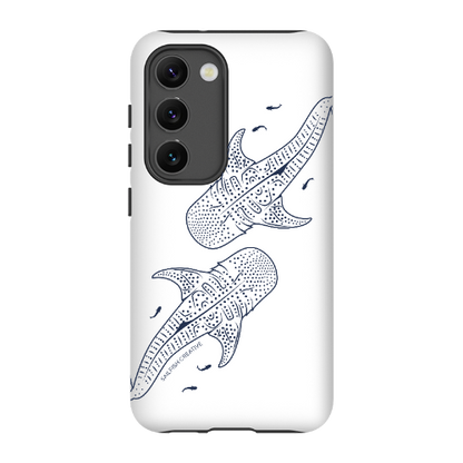 Samsung Tough Phone Case - Whale Sharks Outline - Sailfish Creative