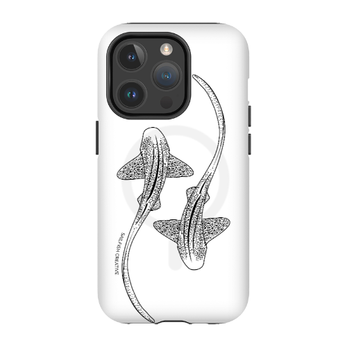 iPhone MagSafe Tough Case - Leopard Shark Outline - Sailfish Creative