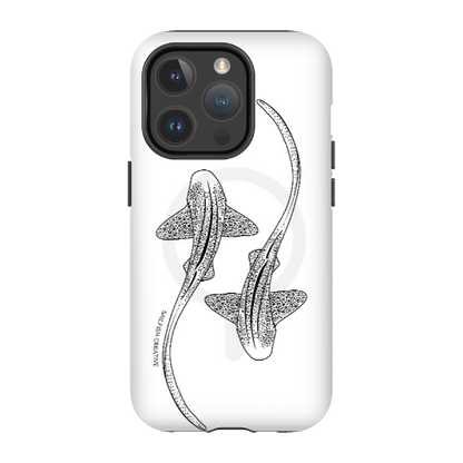 iPhone MagSafe Tough Case - Leopard Shark Outline - Sailfish Creative