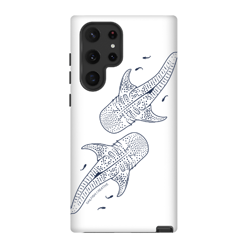 Samsung Tough Phone Case - Whale Sharks Outline - Sailfish Creative