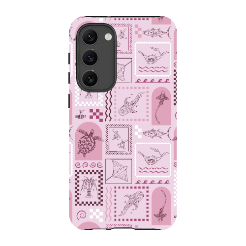 Samsung Tough Case - Arches Print Orchid
