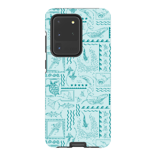 Samsung Tough Case - Busy Print Teal
