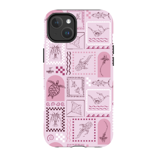 iPhone MagSafe Tough Phone Case - Arches Print Orchid