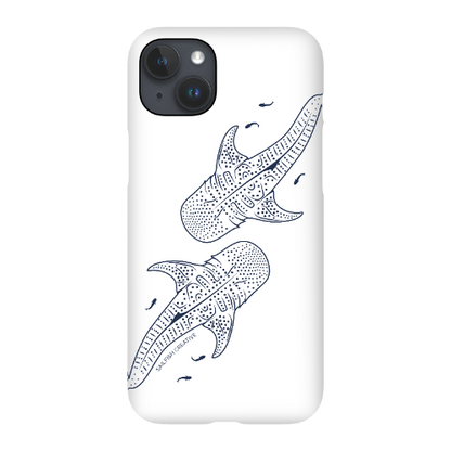 iPhone Snap Phone Case - Whale Sharks Outline - Sailfish Creative