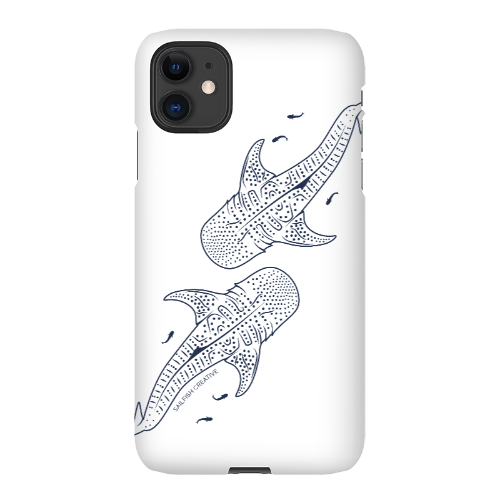 iPhone Snap Phone Case - Whale Sharks Outline - Sailfish Creative