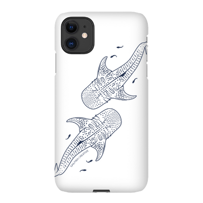 iPhone Snap Phone Case - Whale Sharks Outline - Sailfish Creative
