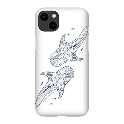 iPhone Snap Phone Case - Whale Sharks Outline - Sailfish Creative