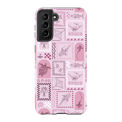 Samsung Tough Case - Arches Print Orchid