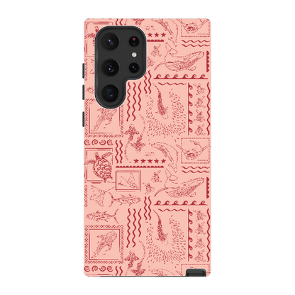 Samsung Tough Case - Busy Print Coral