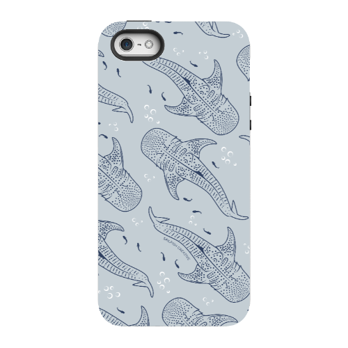 iPhone Tough Phone Case - Whale Sharks Pattern