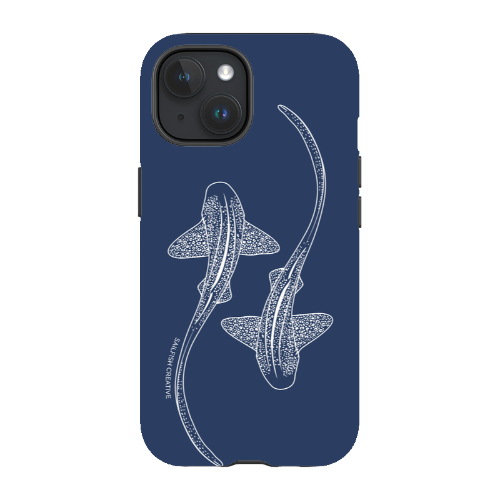iPhone MagSafe Tough Case - Leopard Shark Outline Navy - Sailfish Creative