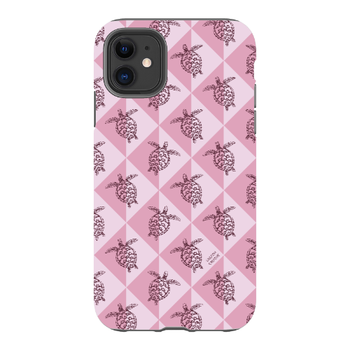 iPhone Tough Phone Case - Turtle Diamonds Orchid