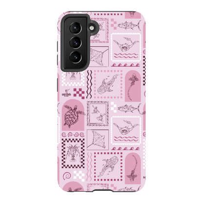 Samsung Tough Case - Arches Print Orchid