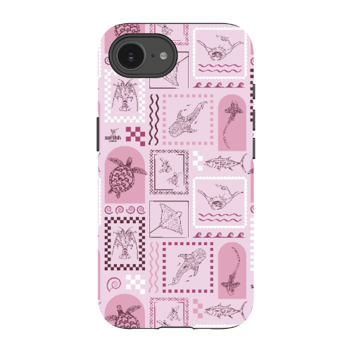 iPhone Tough Phone Case - Arches Print Orchid