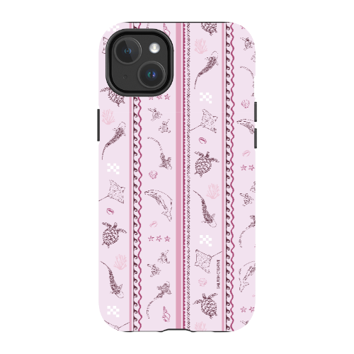 iPhone MagSafe Tough Phone Case - Candy Stripes Orchid