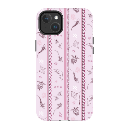 iPhone MagSafe Tough Phone Case - Candy Stripes Orchid