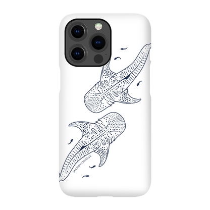 iPhone Snap Phone Case - Whale Sharks Outline - Sailfish Creative