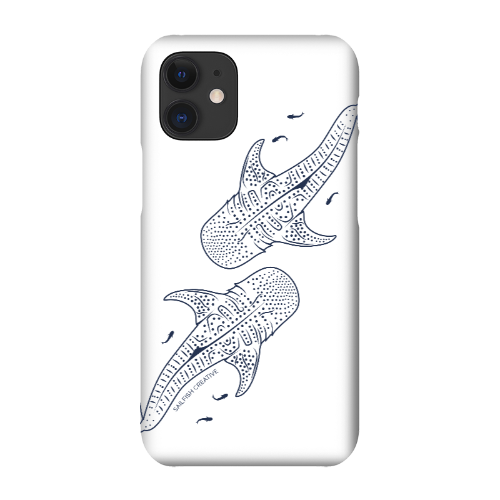 iPhone Snap Phone Case - Whale Sharks Outline - Sailfish Creative