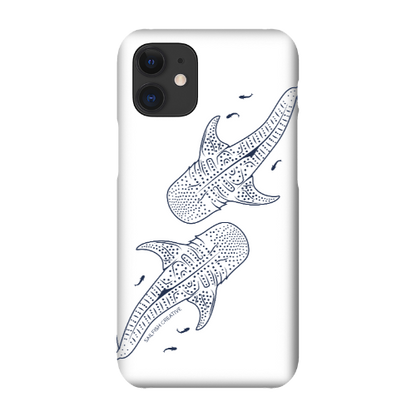 iPhone Snap Phone Case - Whale Sharks Outline - Sailfish Creative