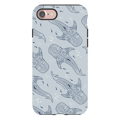 iPhone Tough Phone Case - Whale Sharks Pattern