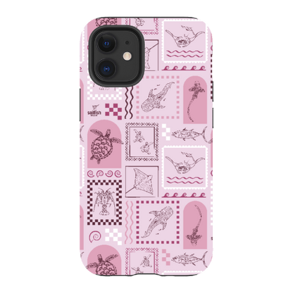 iPhone Tough Phone Case - Arches Print Orchid