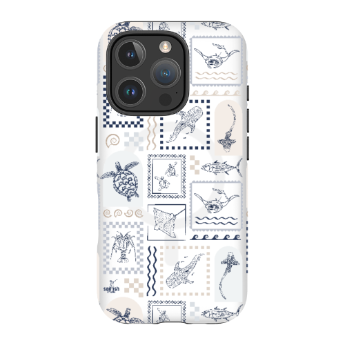 iPhone MagSafe Tough Phone Case - Arches Print Beige