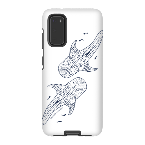 Samsung Tough Phone Case - Whale Sharks Outline - Sailfish Creative
