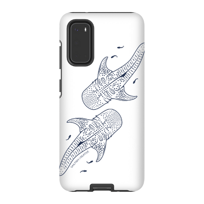 Samsung Tough Phone Case - Whale Sharks Outline - Sailfish Creative