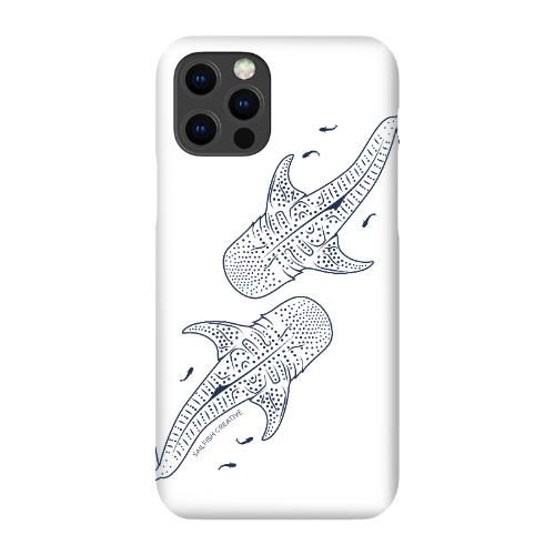 iPhone Snap Phone Case - Whale Sharks Outline - Sailfish Creative