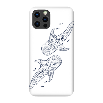 iPhone Snap Phone Case - Whale Sharks Outline - Sailfish Creative