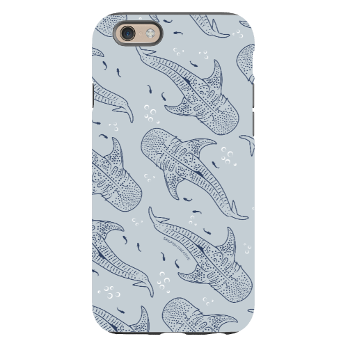 iPhone Tough Phone Case - Whale Sharks Pattern - Sailfish Creative