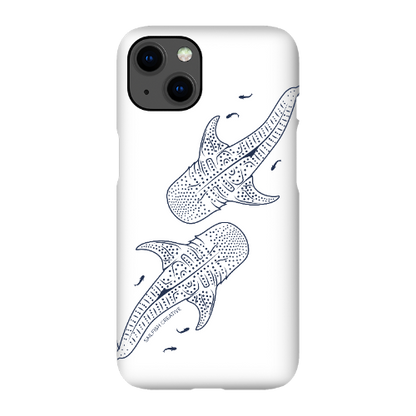 iPhone Snap Phone Case - Whale Sharks Outline - Sailfish Creative