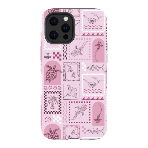 iPhone Tough Phone Case - Arches Print Orchid
