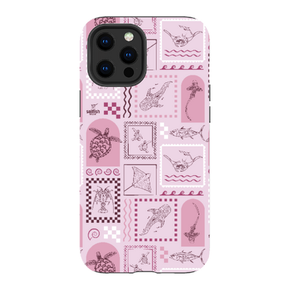 iPhone Tough Phone Case - Arches Print Orchid