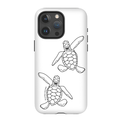 iPhone Tough Phone Case - Turtle Hatchlings Outline - Sailfish Creative