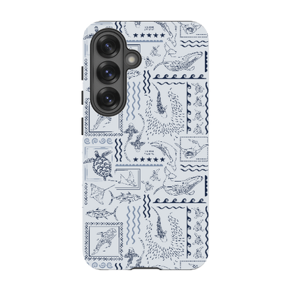 Samsung Tough Case - Busy Print Overcast Blue