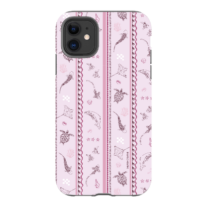 iPhone Tough Phone Case - Candy Stripes Orchid