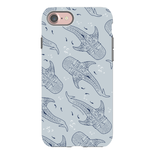 iPhone Tough Phone Case - Whale Sharks Pattern
